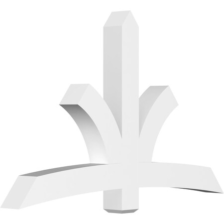 Ekena Millwork Davenport Architectural Grade PVC Gable Bracket, 72"W x 45"H x 6"D x 6"F, 15/12 Pitch GBP072X45X0606DAV00